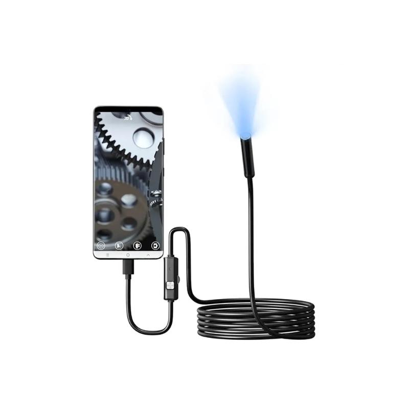 

Type C Endoscope With 2x USB 7mm Flexible Camera For Smartphones Tablets Computers IP67 Waterproof Adjustable LED Light