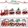 Christmas Train Painted Wooden Christmas Decorations Mini Christmas Tree Train Christmas Table Decorations Party Decorations