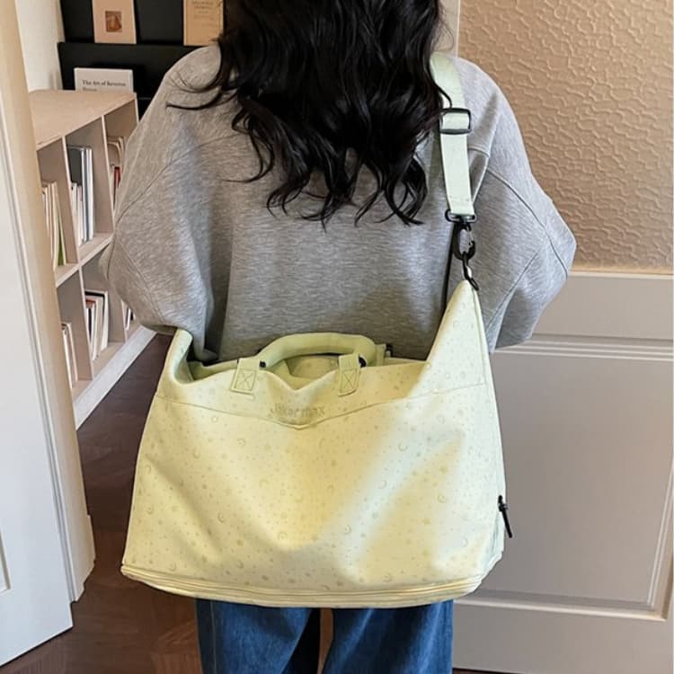 Reisetasche mit Stern- und Monddruck, große Kapazität, Damen-Fitness-Tasche