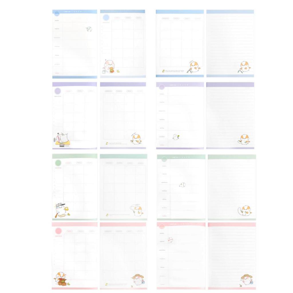 Omok Nooni Cushion Nedatovaný diář (Náhodný design)růžová nebo modrá