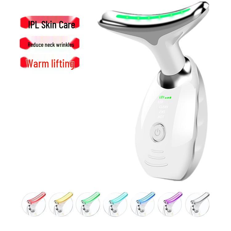Tricolor Beauty Neck Device: Firms, Lifts, and Reduces Neck Lines and Nasolabial Folds with Care Massage and Protection