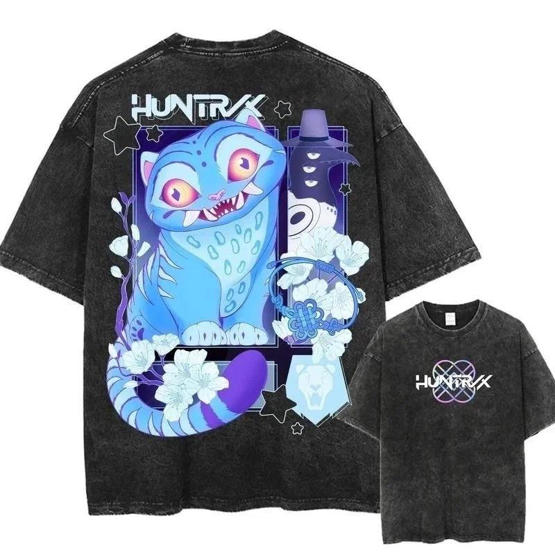 Fashion Women T-Shirt K-Pop Demon Hunter Derpy Tiger Movie Harajuku S чёрный