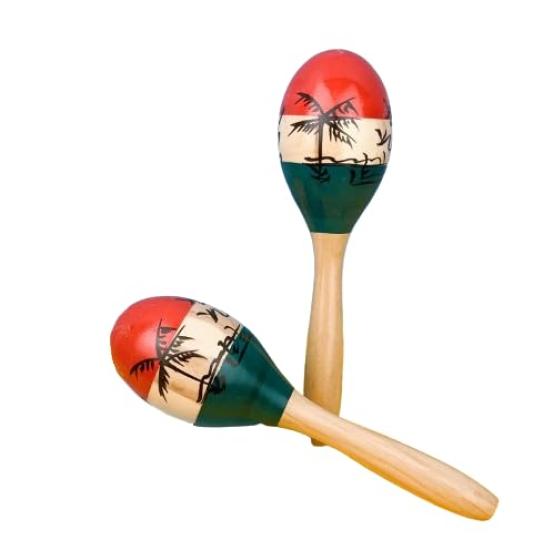 

САСАИЧИ Красные маракасы, Деревянные маракасы ручной работы, Музыкальный инструмент для караоке, Милые деревянные маракасы, Деревянная игрушка для детей и взрослых, Азиатская пальма