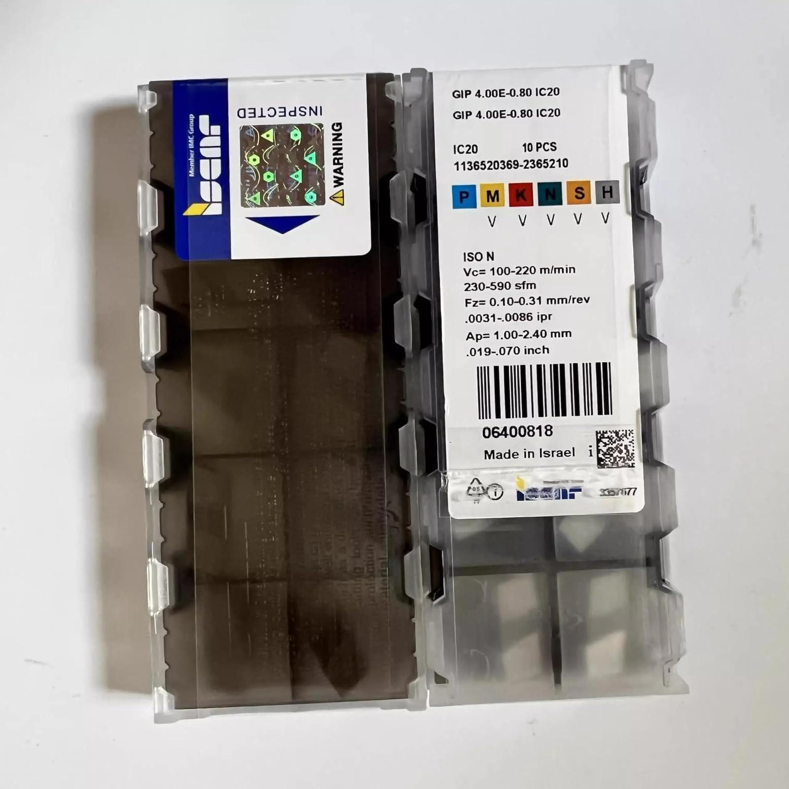 

GIP4.00E-0.80 IC20 /Industrial indexable Carbide Inserts 10 PCS