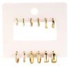 Vintage Gold Color Circle Hoop Earrings for Women Girls Simple Fashion Geometric Drop Earring Set New Trendy Jewelry Party Gifts