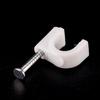 100 Pcs New Rg59 Coax Cat5 Cat6 Cable Wire Clips Nail Clamps Straps Tacks White 6Mm