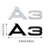 1pcs Car Styling Logo Side Body Rear Bumper Tail Trunk Sticker Decal For Q2 Sline A2 A3 A4 A4L A5 RS RS3 RS4 RS5 RS6 R8 S1 A1