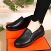Autumn New Women's Flat-soled Middle-aged Mother Shoes Shallow Mouth Large Size Round Head Single Shoes Professional Work Shoes