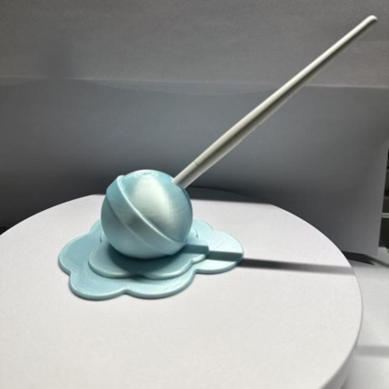 Generic 3D Printed Lollipop Shape Pen Holder Cute Desk Organizer for Apple Pencil Stylus Capacitive Pen