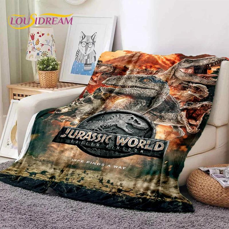 3D Cartoon Jurassic Park Dinosaur Dino Soft Flannel Blanket for Beds Bedroom Sofa Picnic,Throw Blanket for Outdoors Leisure Gift