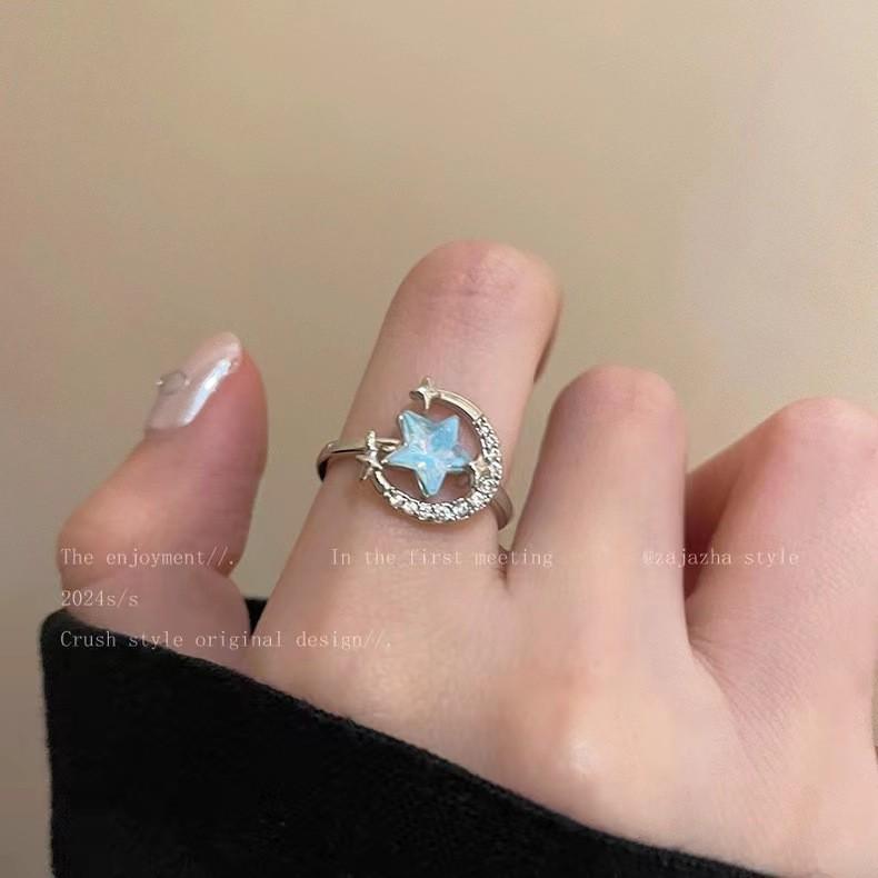 2025 Luxury Blue Butterfly Open Ring: High-End Design for Women