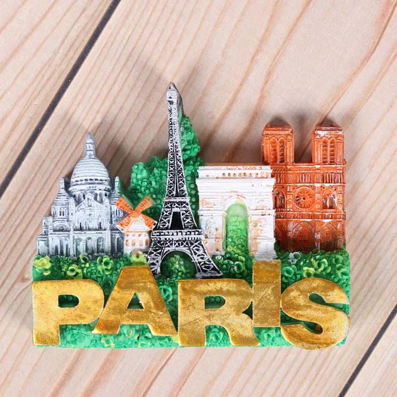 France Travelling Souvenirs Fridge Magnets Home Decoration Wedding Birthday Gifts Photo Wall Magnetic Stickers Paris Stickers