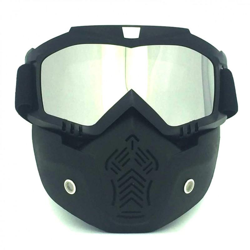 Vintage-Style Motorcycle Goggles Off-Road Riding Full Frame Windproof Protective Eyewear With Interchangeable Lenses
