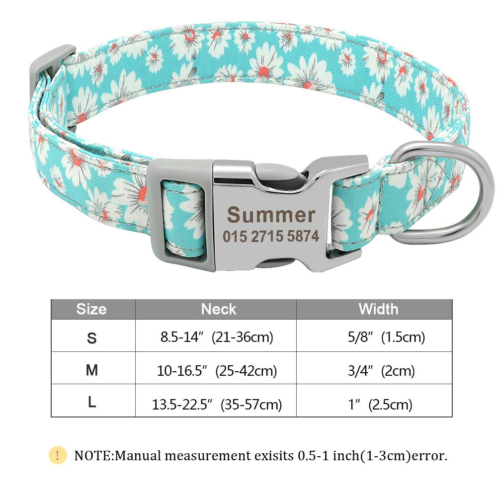 Zgardă Personalizată Indiană pentru Câine Pisică, Zgărzi Personalizate din Nailon pentru Căței Chihuahua Pug, Zgărzi pentru Animale de Companie Ajustabile pentru Câini Mici Medii Mari