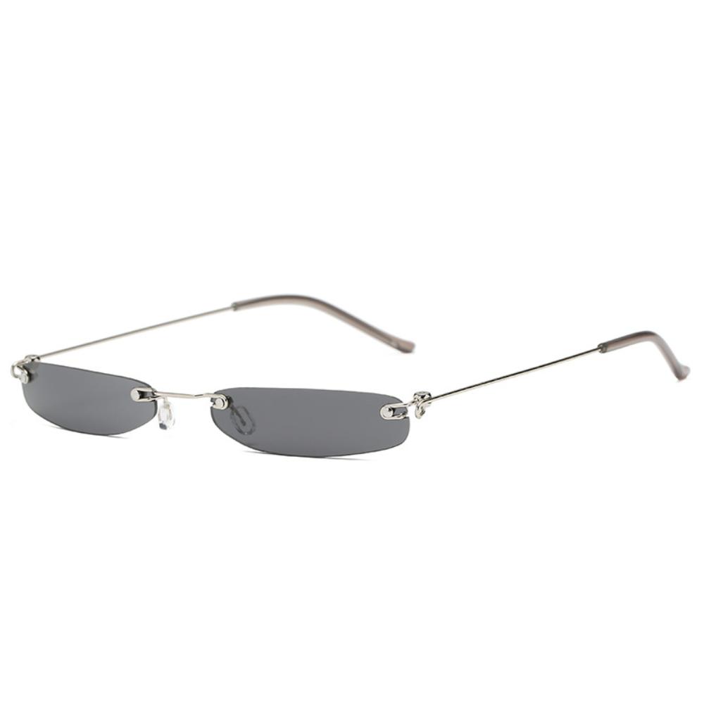 

KLASSNUM Sunglasses Square Eyewear Ocean Lenses Rimless Shades For Women Beach Casual Wear Eyeglasses Party Sun Glasses чёрный