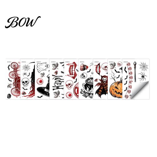 Spooky Party Decorations for Home 9PCS Halloween Static Window Stickers, Gothic Silhouette Decals, Reusable Retro Horror Stickers Waterproof PVC Glass