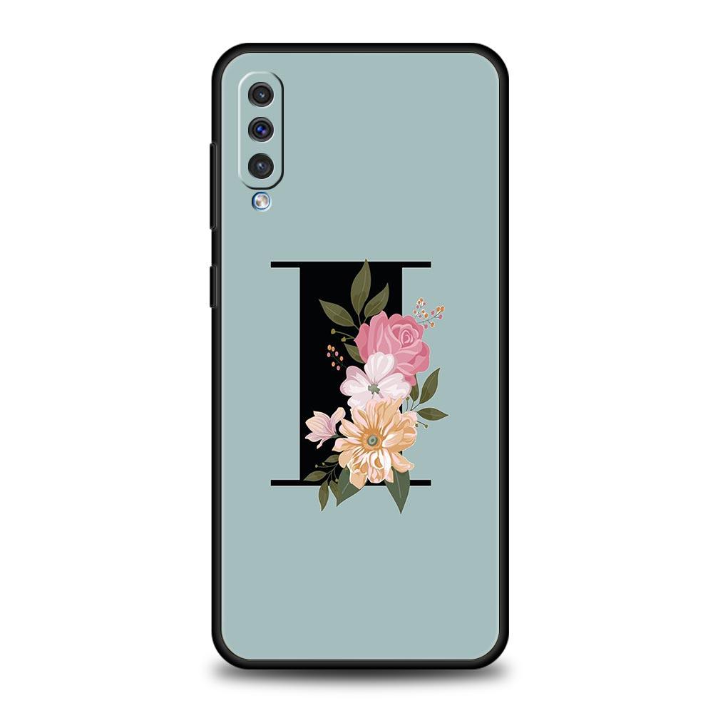 Flower Letters S Phone Case For Samsung A24 A12 A14 A32 A50 A70 A20E A20S A10S A22 A30 A40 A34 A54 A42 A52 5G A02S A04s Cover