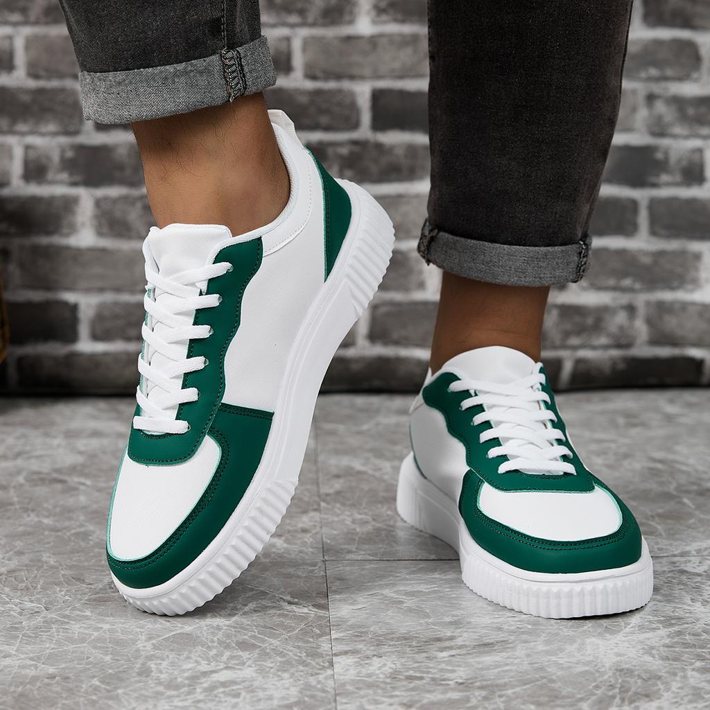 White Mens Daily Skateboard Athletic Shoes Stylish Outside Walking Tennis Shoes For Men And Women Athletic Running Footwear