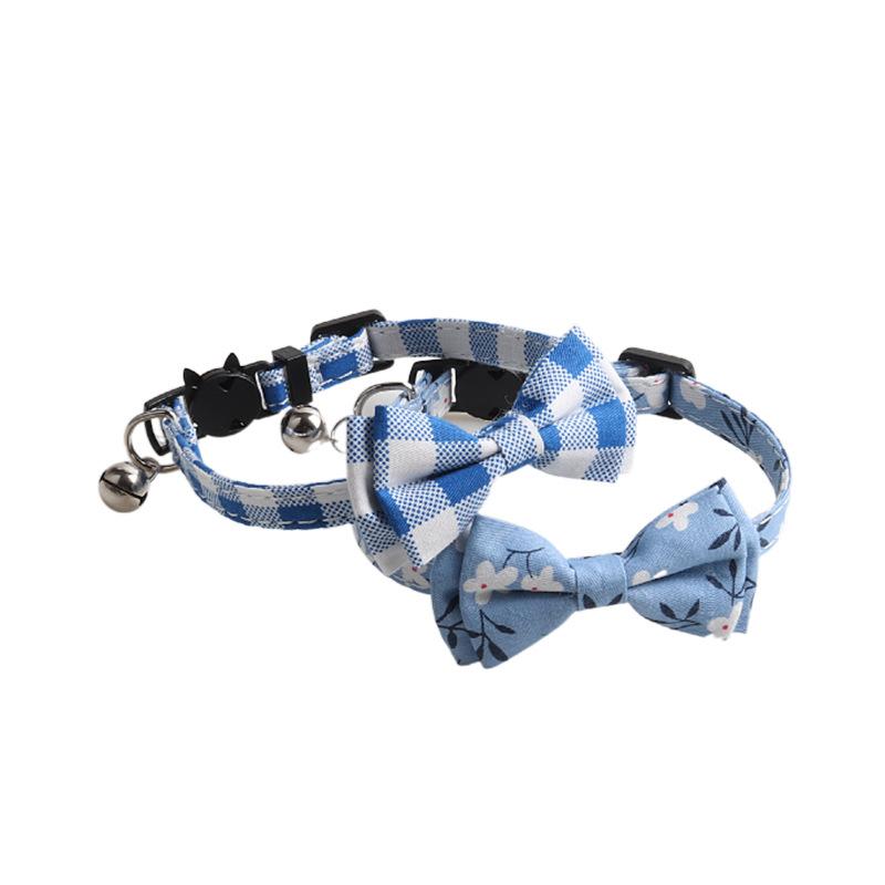 

Cute Christmas Cat Collar with Bell Bow Tie Buckle Dog Breakaway Collar for Cat Harness Pet Puppy Accessories Supplies