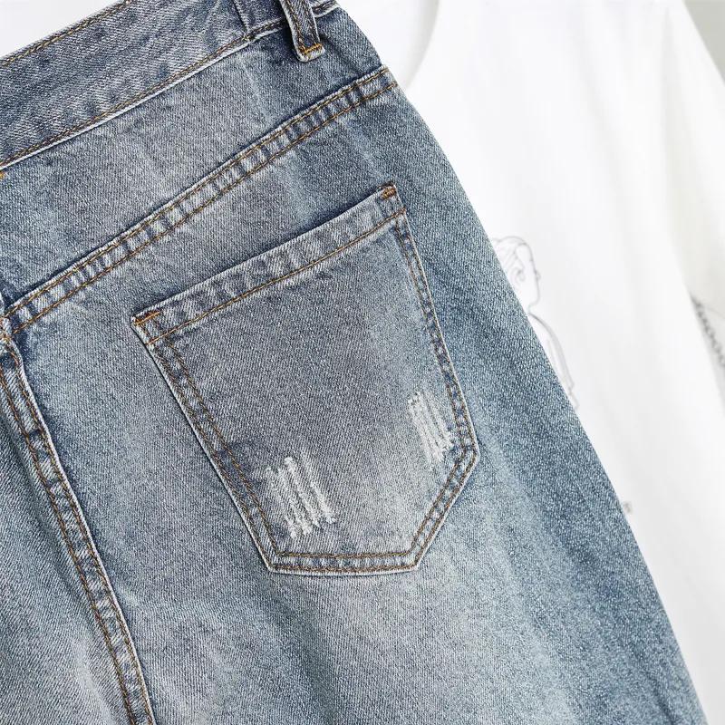 Fashion Women Casual Denim Harem Pants Letter Patchwork Loose Jeans PLUS Size