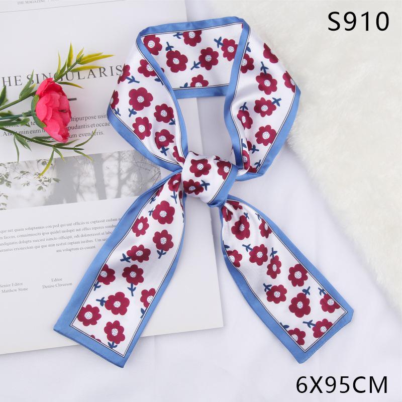 Versatile Vintage Silk Scarf: Hair Tie, Headband, Bag Accessory