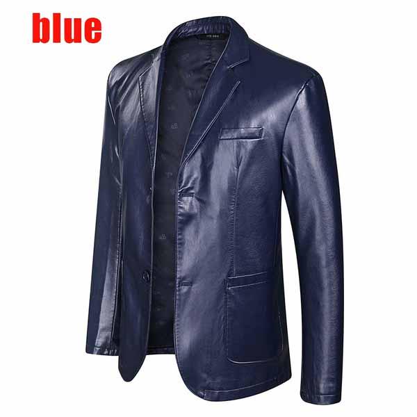 Large Size 7XL Leather Suit Loose Lapels Leather Jacket Men's Plus Size Leather Casual Suit Jacket