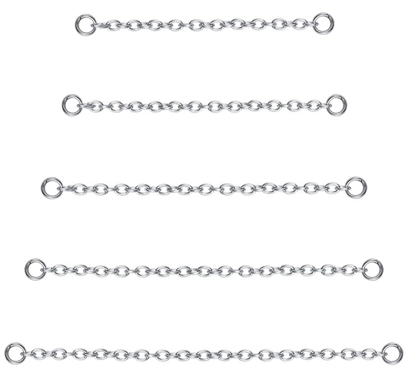 5Pcs Stainless Steel Nose Chain Edgy Modern Body Piercing Jewelry Versatile Trendy Industrial Design Minimalist Style