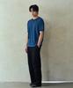 NODU Striped Ringer Short Sleeve Knit [Blue]