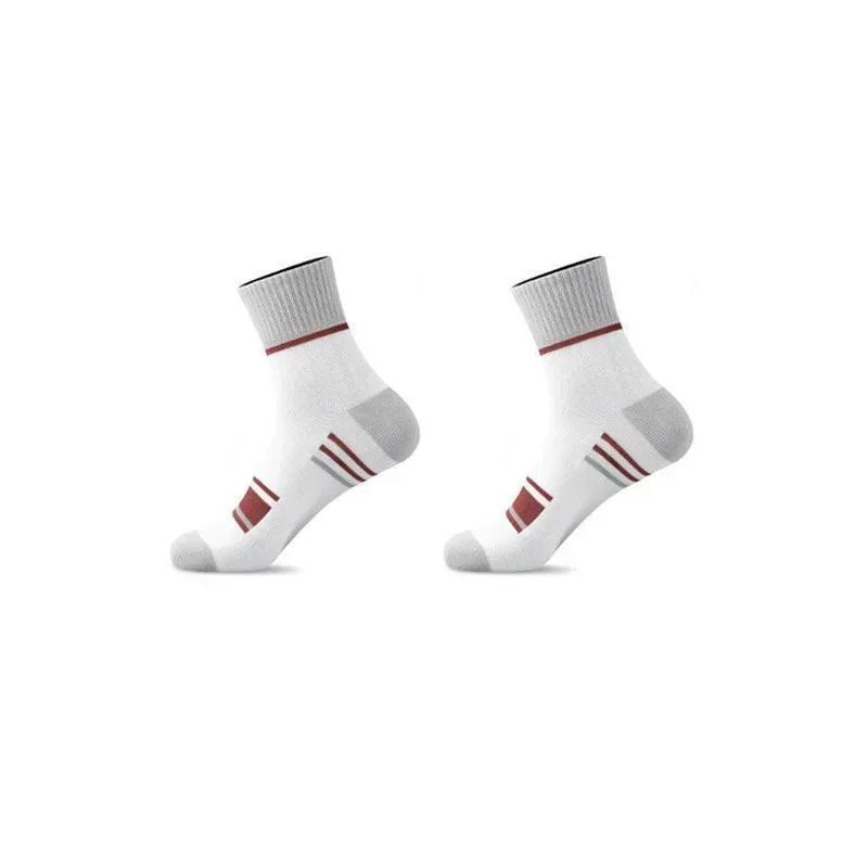 Men's Pure Cotton Socks Spring Striped Casual Socks Men's Anti-odor Antibacterial Business High Quality Sports Socks Meias