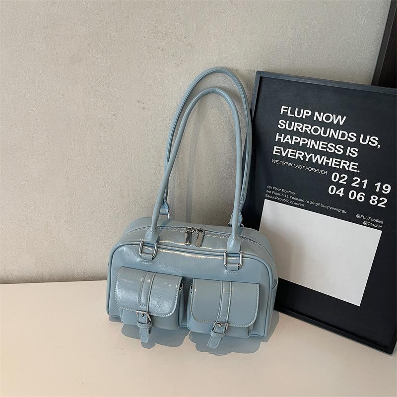 Commuter large-capacity tote bag women's 2025 spring and summer new bowling bag single shoulder armpit bag portable pillow bag