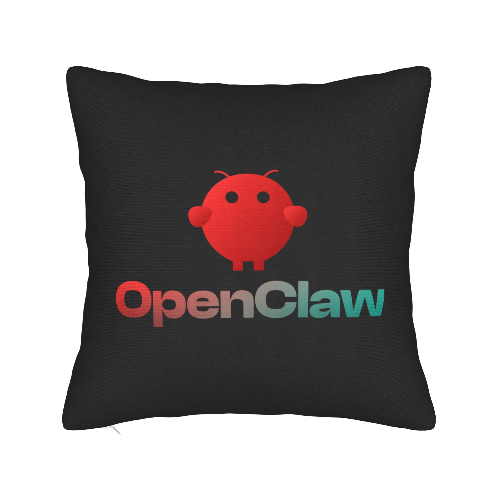 Openclaw Pillow Case Ai Personal Assistant Novelty Pillow Cover Square Pillowcases For Sofa Home Decor Peach skin 18*18(CM)-1Pcs
