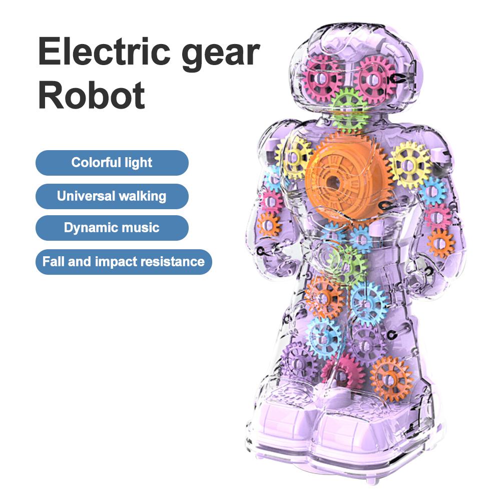 Tančící robot chodící blikající světla a hudební robotické hračky pro děti dárek