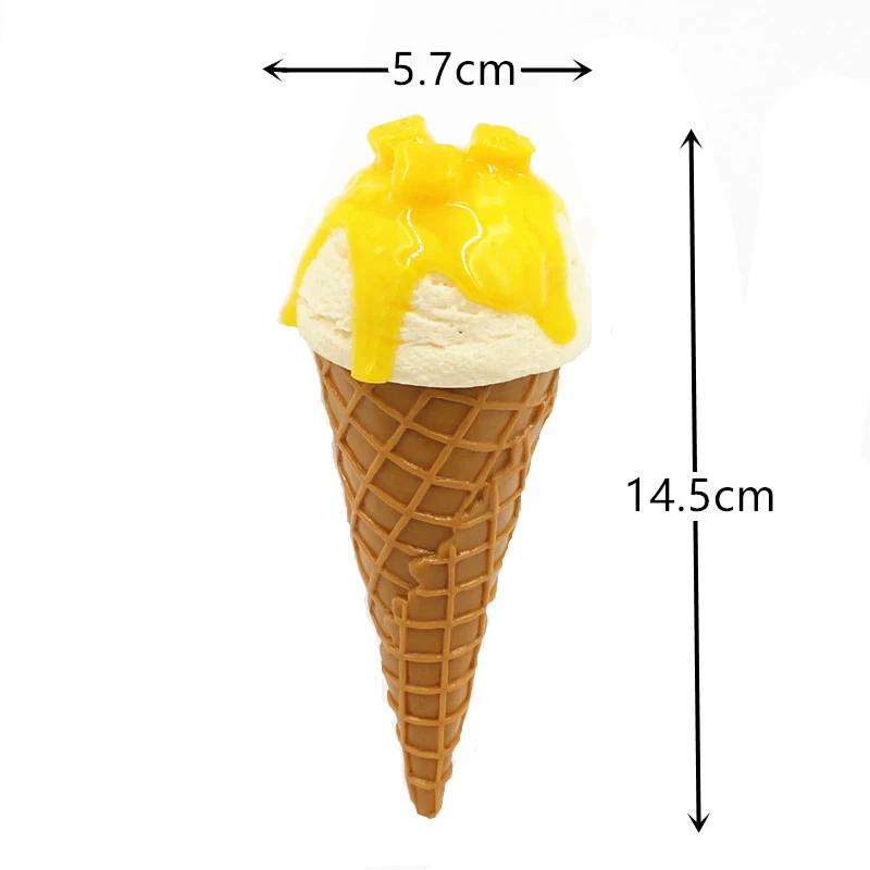 1pc Artificial Ice Cream Fake Sweet Cone Decoration Photography Pro Food Simulation Ice Cream Model Tea Table Decoration