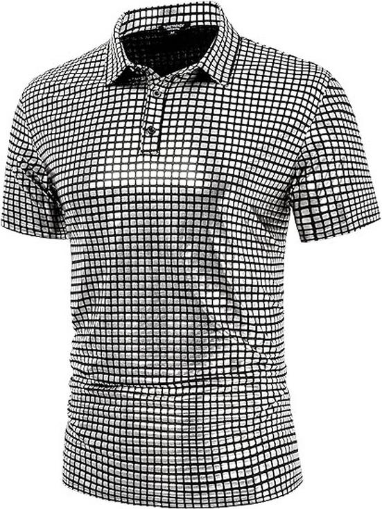 "New Men's Halloween Disco Sequin Shirt – 70s Party Style"