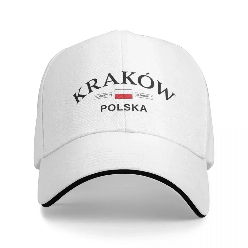 Krakau Polen (Krakau Polen) Polnische Koordinaten Baseballkappe Golfhut Trucker-Hut Golfhut Unisex Damen Strand Outlet Unisexs