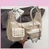 Korean Style High-end Rivet Chain Envelope Shoulder Bag Street Fashion Pu Crossbody Bag