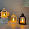 Classic City Retro LED Candlestick with Battery-Warm Light Alloy Ornament