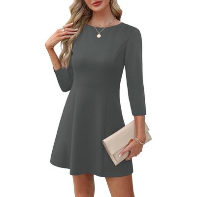 Women's Fashion -Color Casual Dress