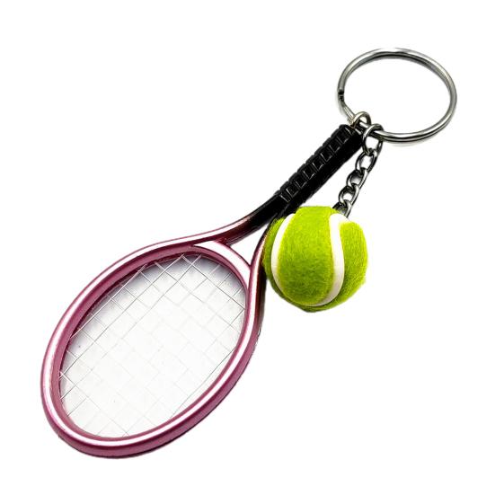 

Simulation Mini Tennis Racket Ball Keychain Pendant Bag Key Ring Accessories фиолетовый