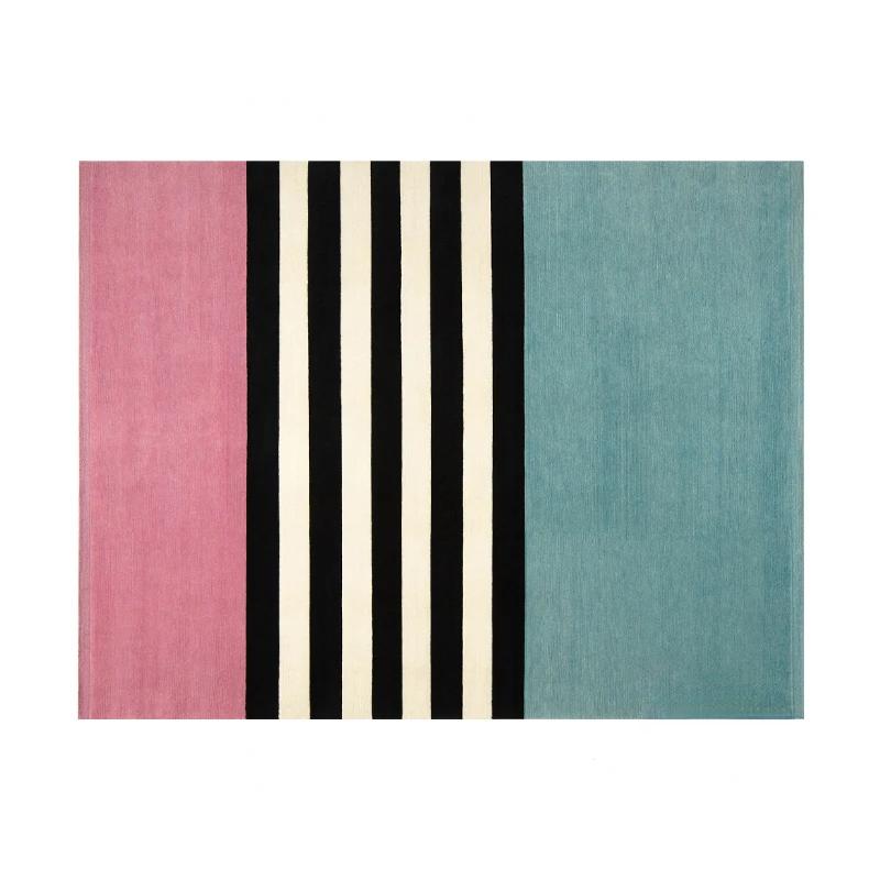 

Fashion Stripe Large Area Light Luxury Rugs for Living Room Bedroom Room Decor Floor Mats Anti slip Washable Floor Mat 40X60CM