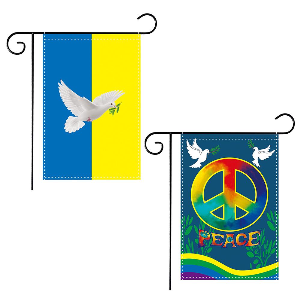Garden Peace Sign Flag for Outdoor Yard Porch Front Door Decor Polyester Flag Banner