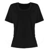 Plus Size Women's Quick-Dry Short Sleeve Sports Top for Yoga & Running