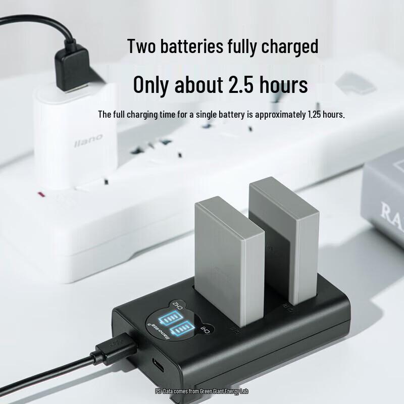Llano BLS-5 Camera Battery & Dual Charger Kit for Olympus CN plug (adapter included)