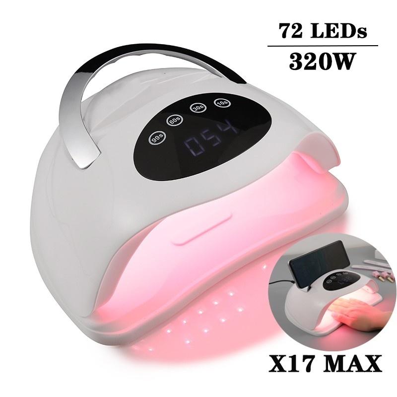 

320W 10S LED Nail Lamp Quick Dry Nail Gel Polish Home Salon Nail Dryer Lamp Automatic Infrared Sensor Manicure Device 320W X17MAX