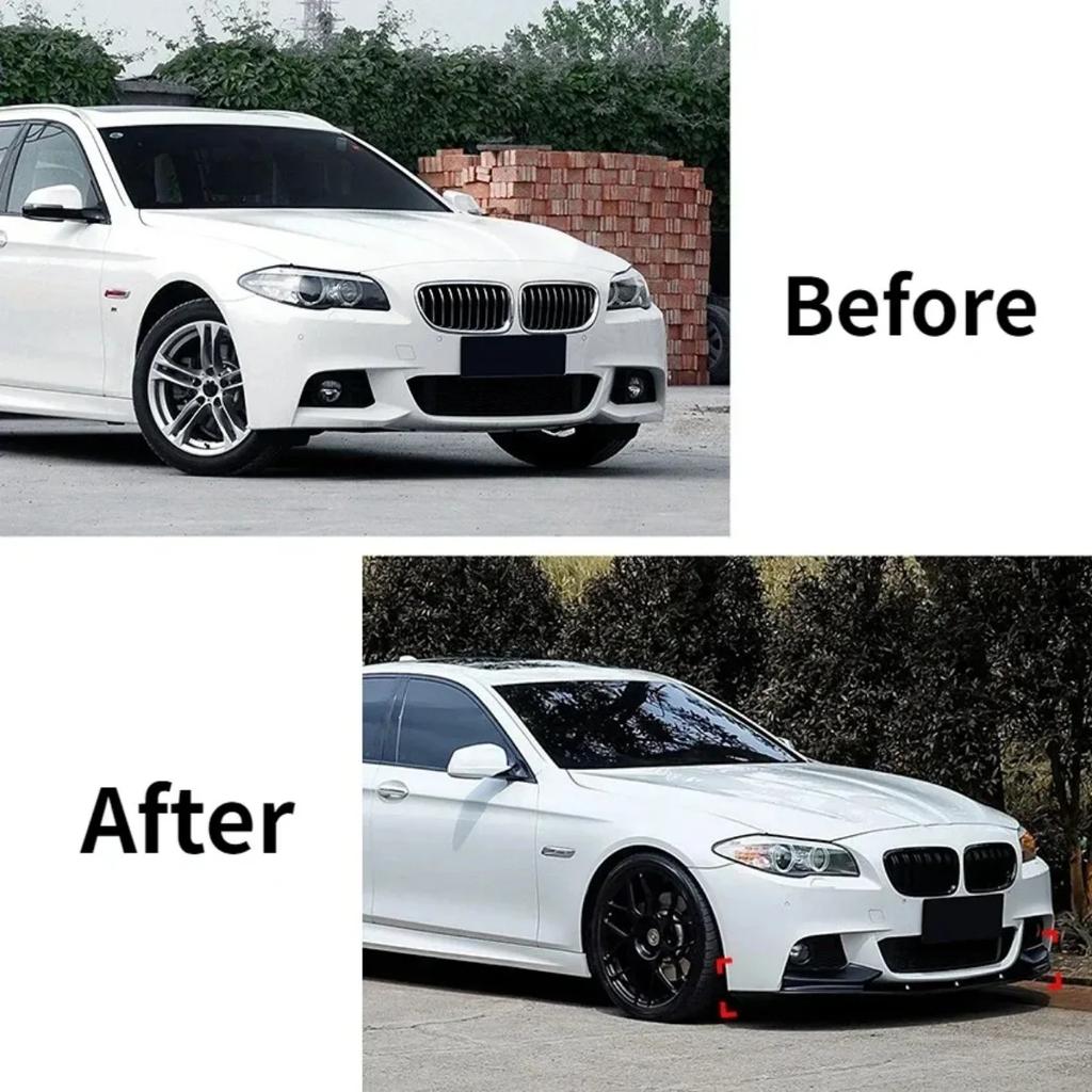 Front Bumper Lip Body Kit Spoiler Car Splitter Bumper Canard Lip For BMW 5 Series F10 F11 520 523 525 535 530 M Sport 2011-2017