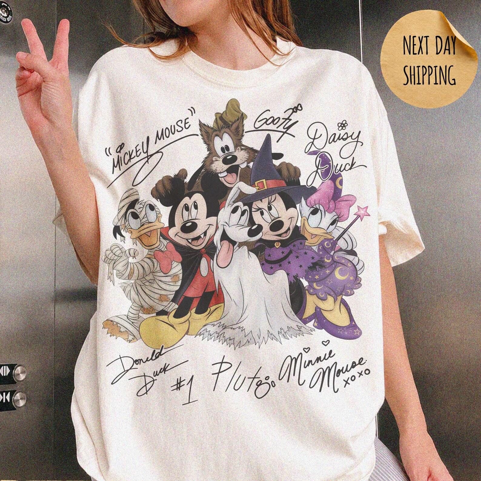 Retro Funny Mickey & Friends Halloween Shirt, Mickey’s Not So Scary Halloween Party Tee, Disney Family Vacation WDW Disneyland Trip Shirt 130