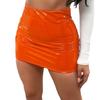 Spring/Summer European & American Sexy Patent Leather Mini Skirt with Hip-Wrapping Design.