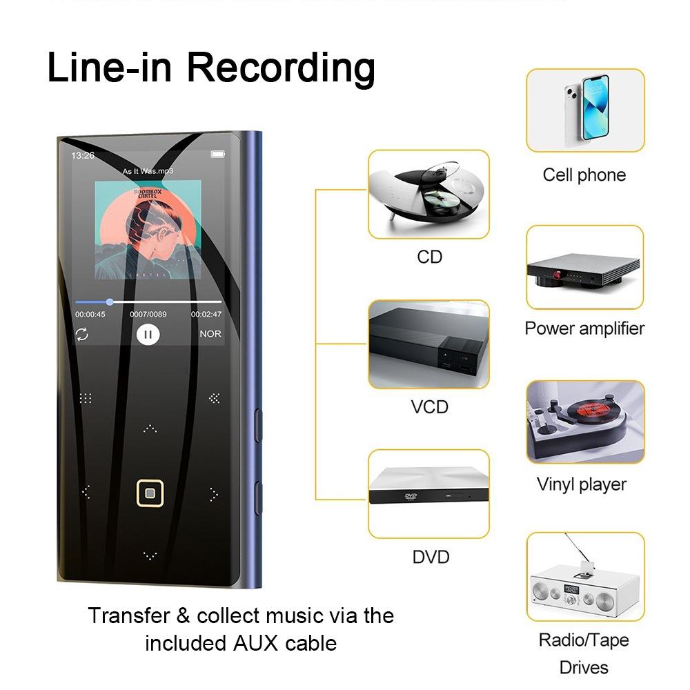 MP3 přehrávač, 2,4palcový displej, podporuje Bluetooth, s pamětí 32G