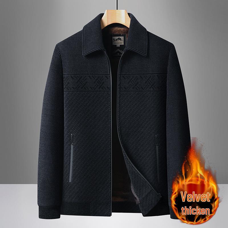 

Men s Chenille & Fleece Winter Coat for Middle-Aged and Elderly, 50s-70s 175 (Recommended 110-130 lbs)