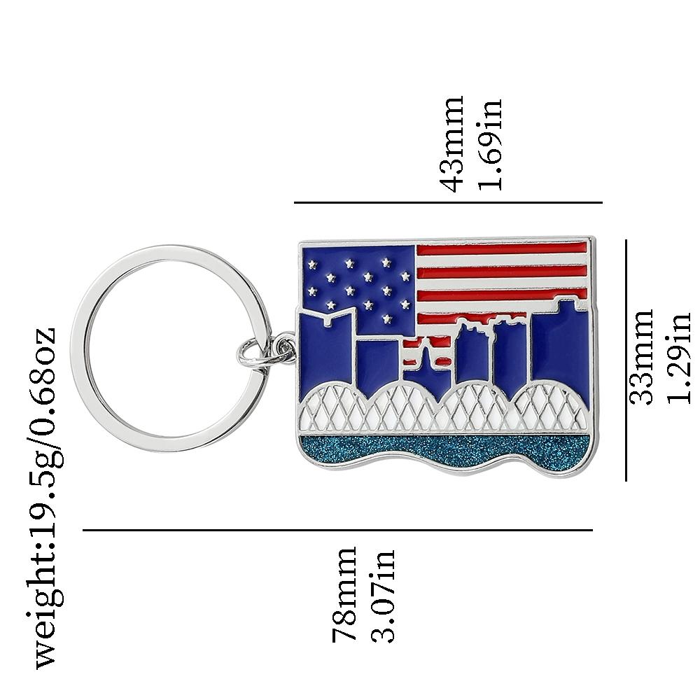 USA Flag Bottle Opener Keychains Creative American Flag Metal Enamel Pendant Keyrings for Women Men Fashion Jewelry Friends Gift